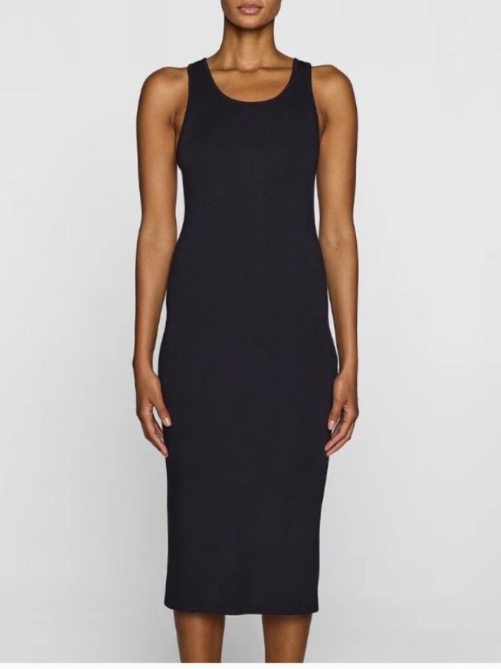Bleusalt The Tank Midi Dress in Black